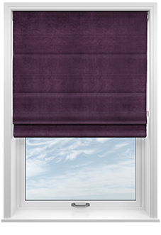 Odessa Velvet, Aubergine - Roman Blind